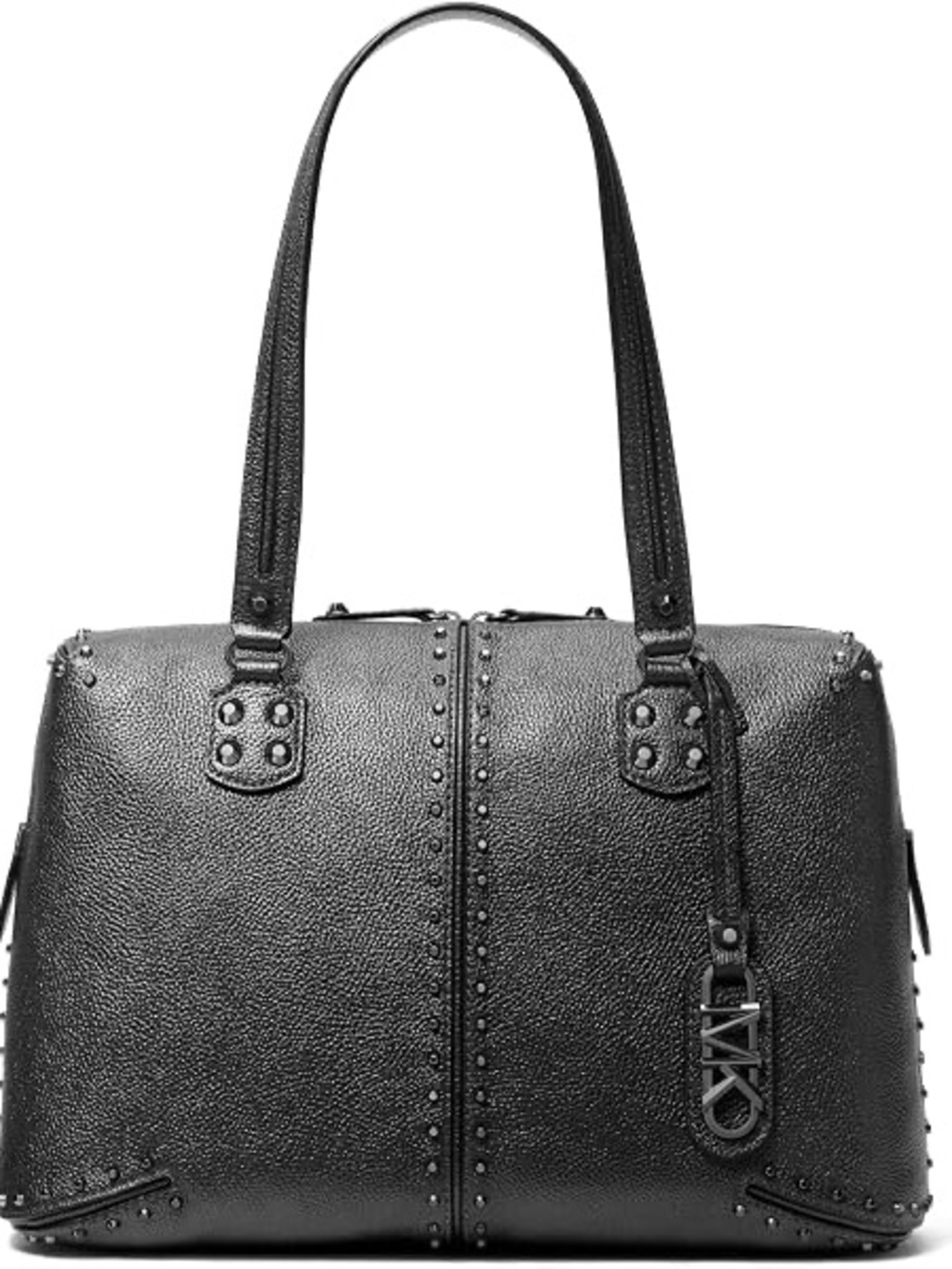 Studded Brown Leather Tote Bag - Stylish Everyday Carry